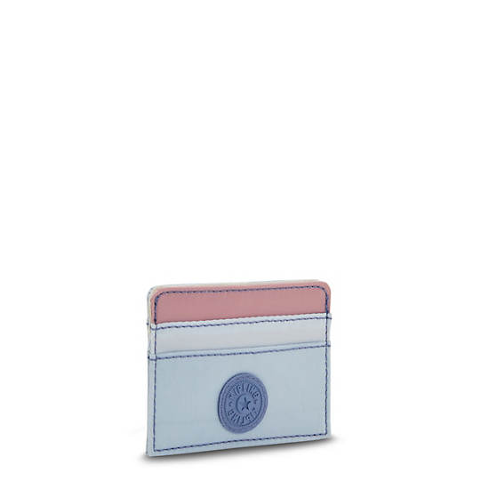 Kipling Cardy Card Holder Bags Light Blue Pink Block | AU 2054BE